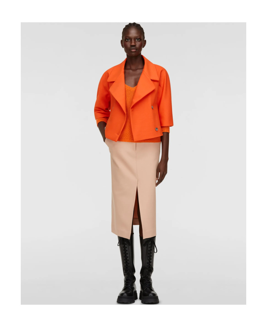 Shop Fabiana Filippi Macramé Midi Skirt In Nude