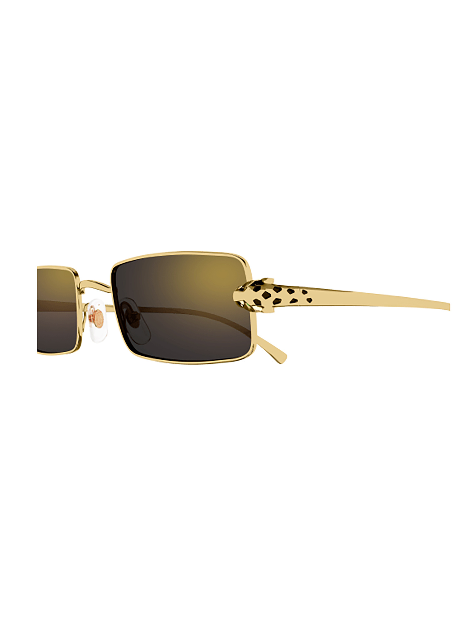 Cartier Rectangle Frame Sunglasses In Black
