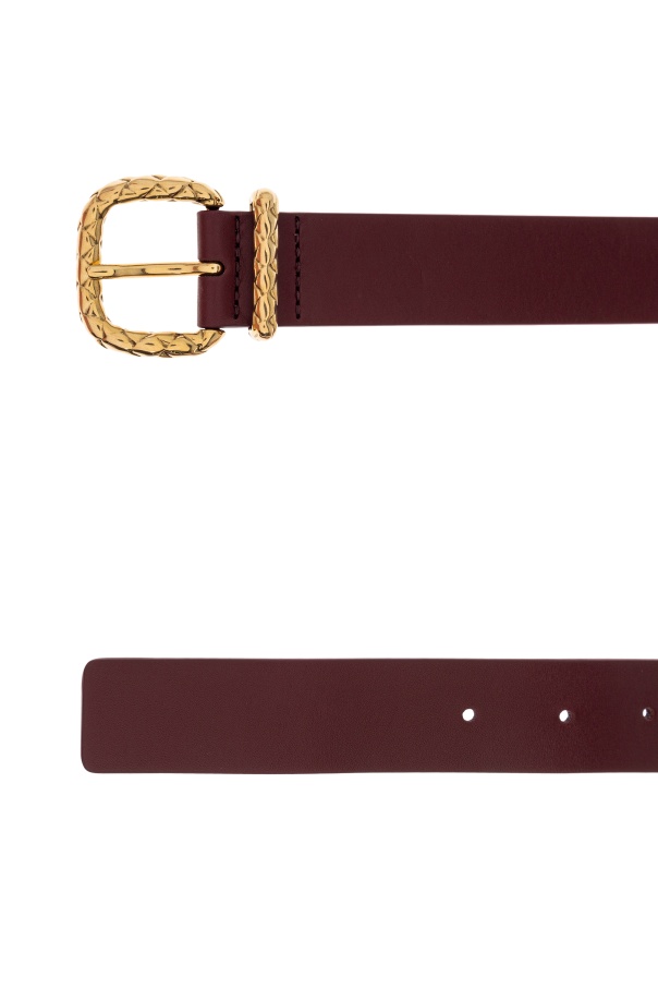 Bottega Veneta Buckle Belt In Red