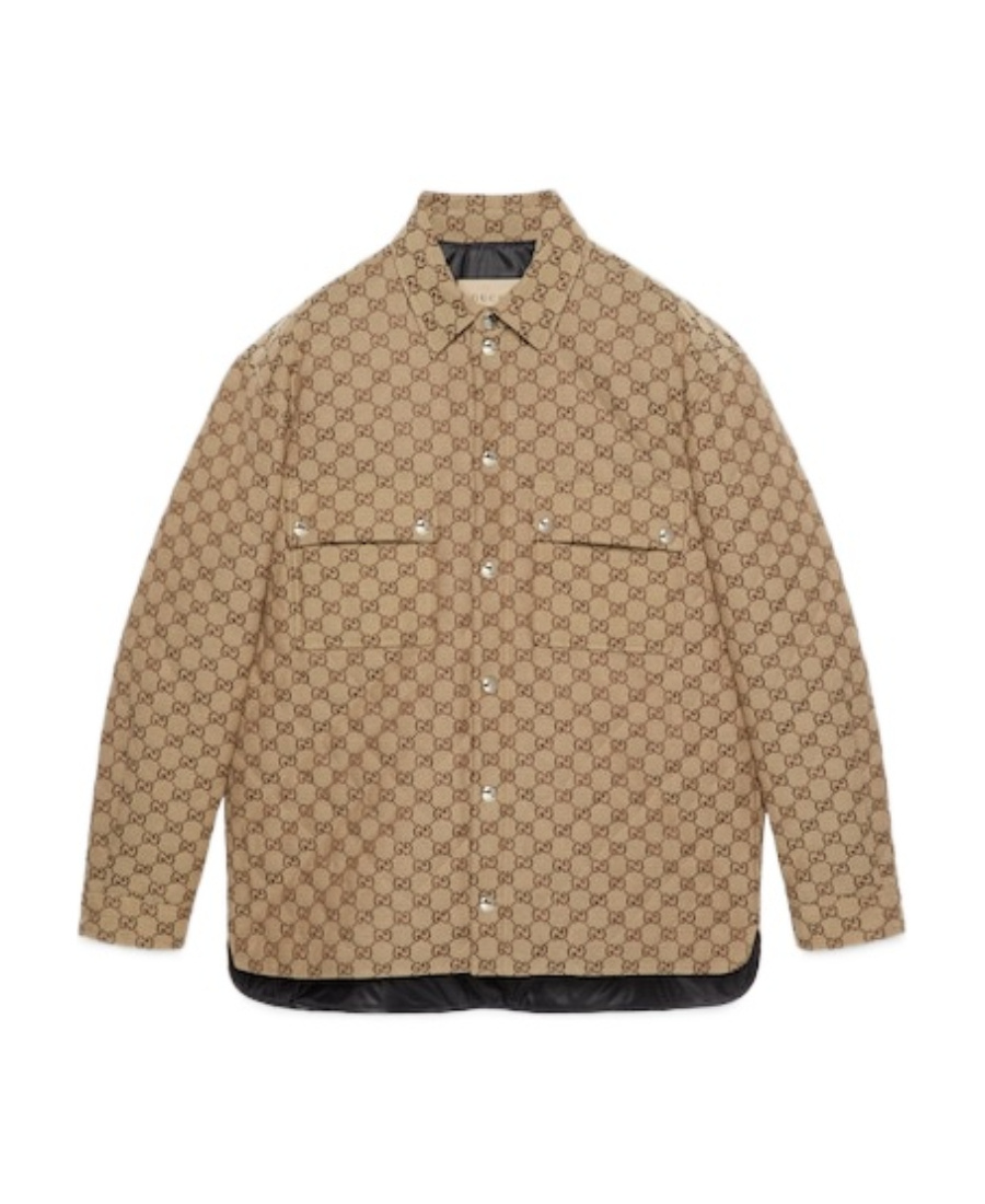 Gucci Gg Canvas Shirt In Brown