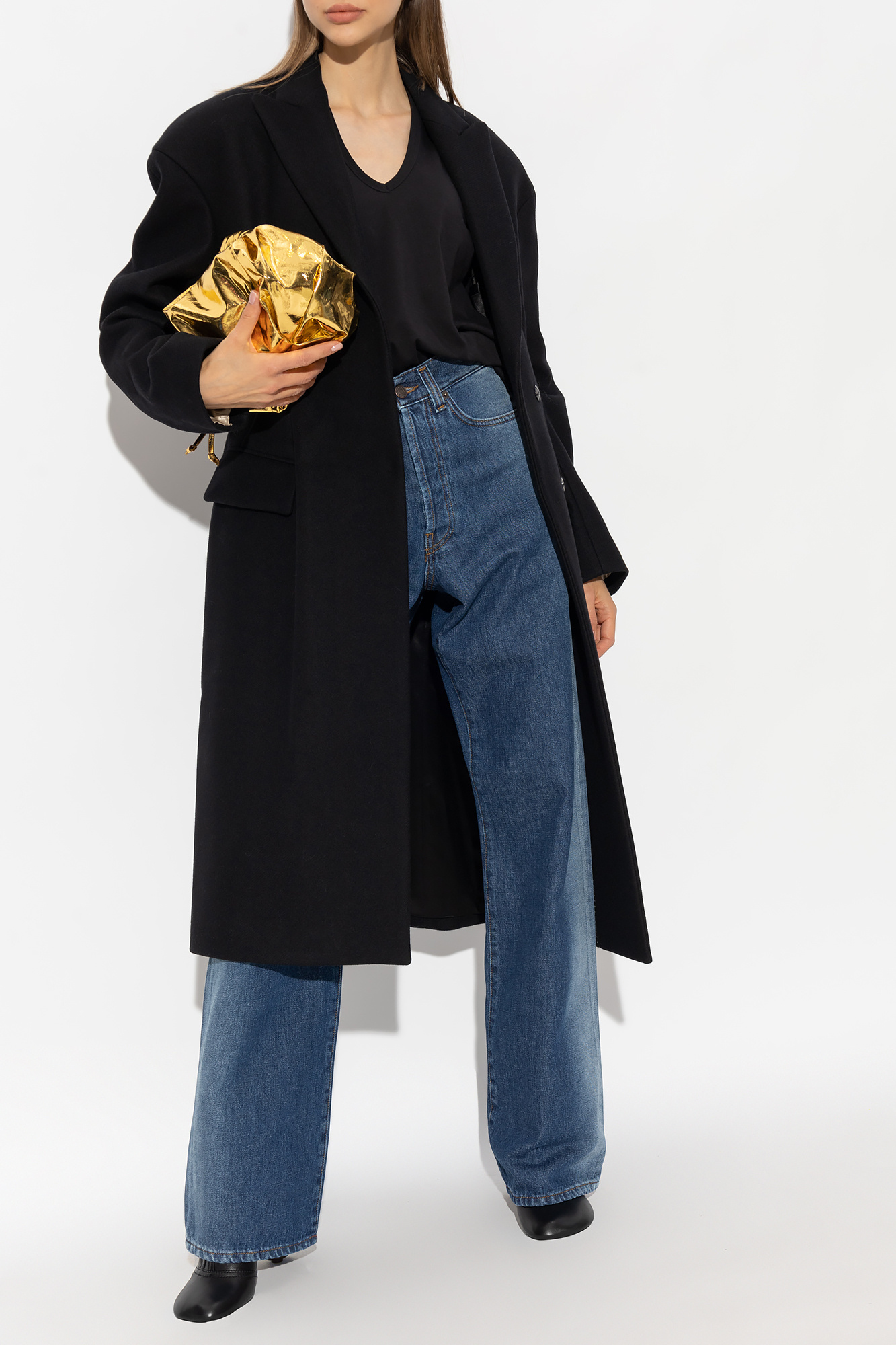 Dries Van Noten Single-breasted Coat In Black