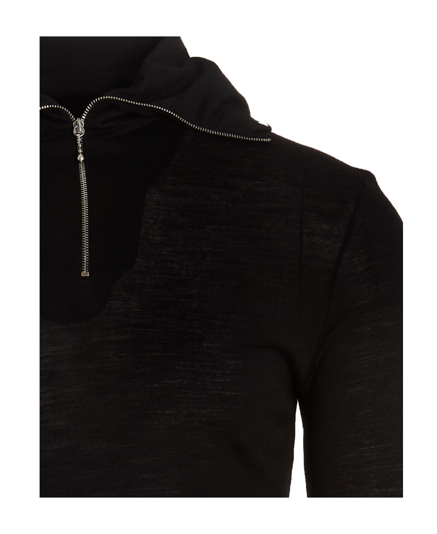 Jil Sander Logo-print Zip-detail Sweatshirt In Black