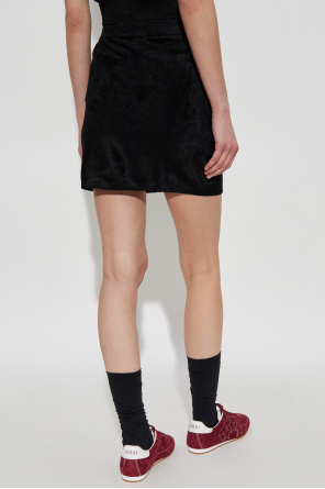 Amiri Ribbed Knit Mini Skirt In Black