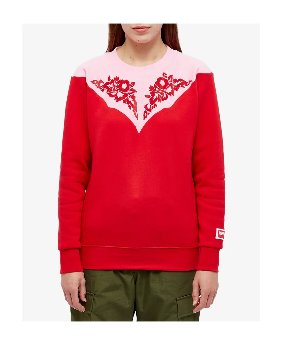 Kenzo Cotton Crew-neck Sweatshirt In Red