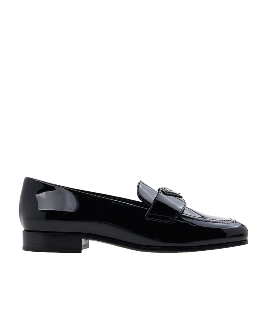 Prada Logo Loafers In Black