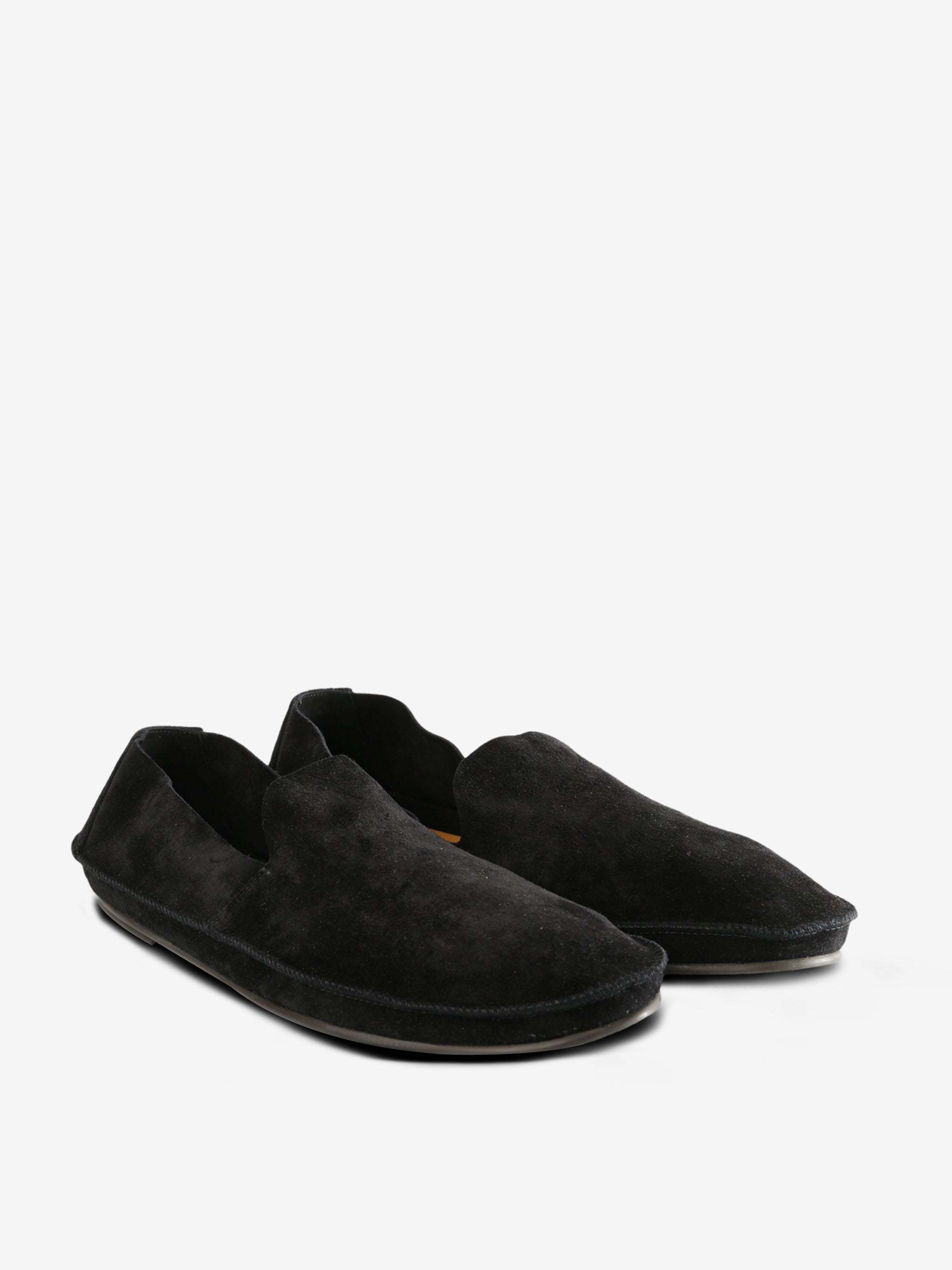 The Row Round Toe Loafers In Black