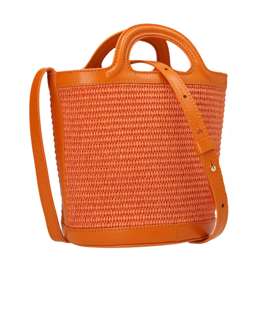 Marni Mini Secchiello Bucket Bag In Orange