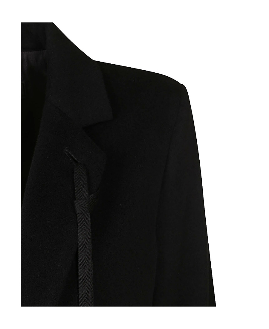 ANN DEMEULEMEESTER LAPEL-STRING SINGLE-BREASTED COAT 