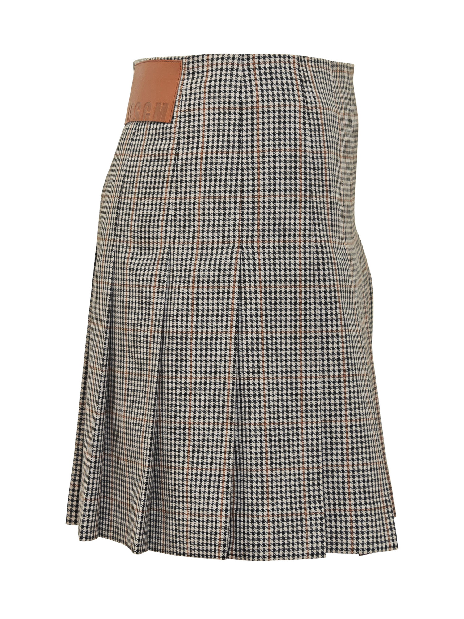 Msgm Viscose Blend Pleated Mini Skirt In Gray