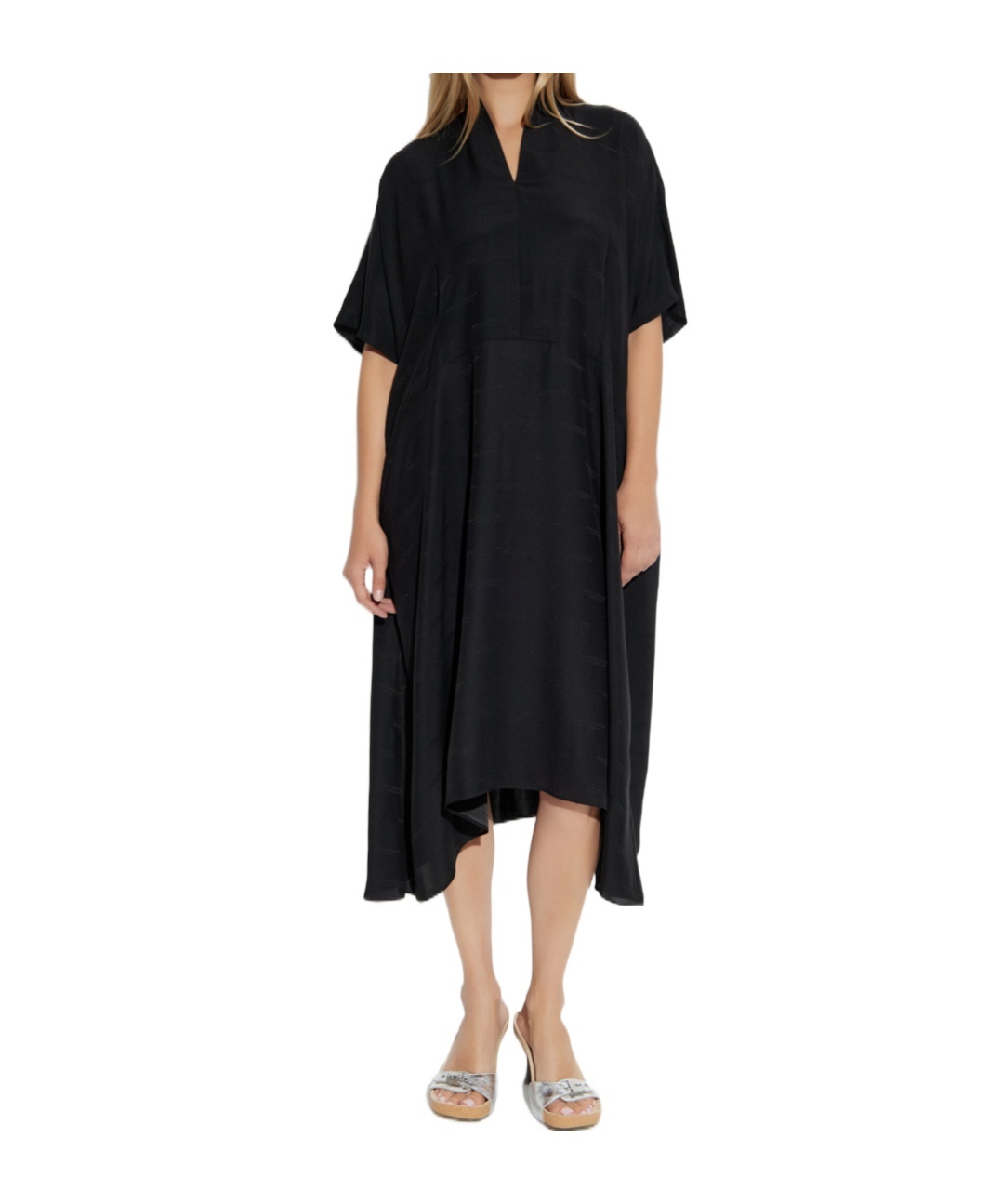 Balenciaga Silk Dress In Black