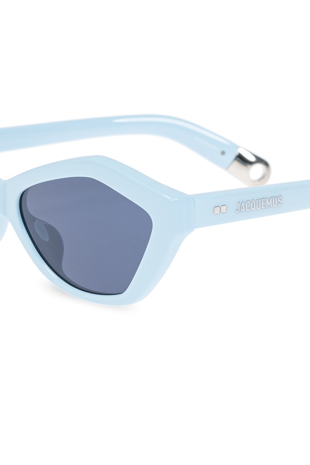 Jacquemus Bambino Geometric Sunglasses In Blue