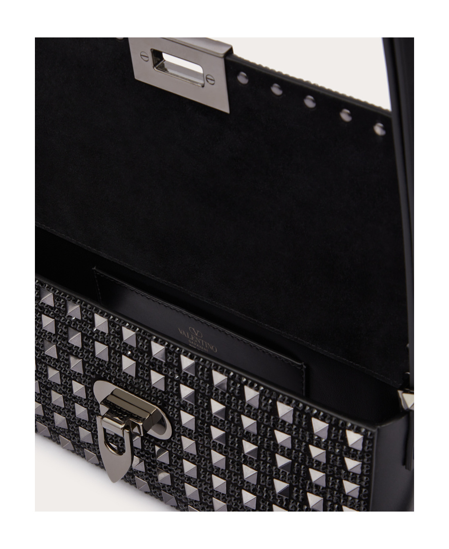 Valentino Rockstud23 East-west Shoulder Bag In Black