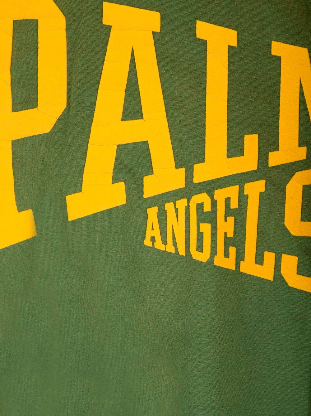 Palm Angels T-shirt Mit Logo-print In Green
