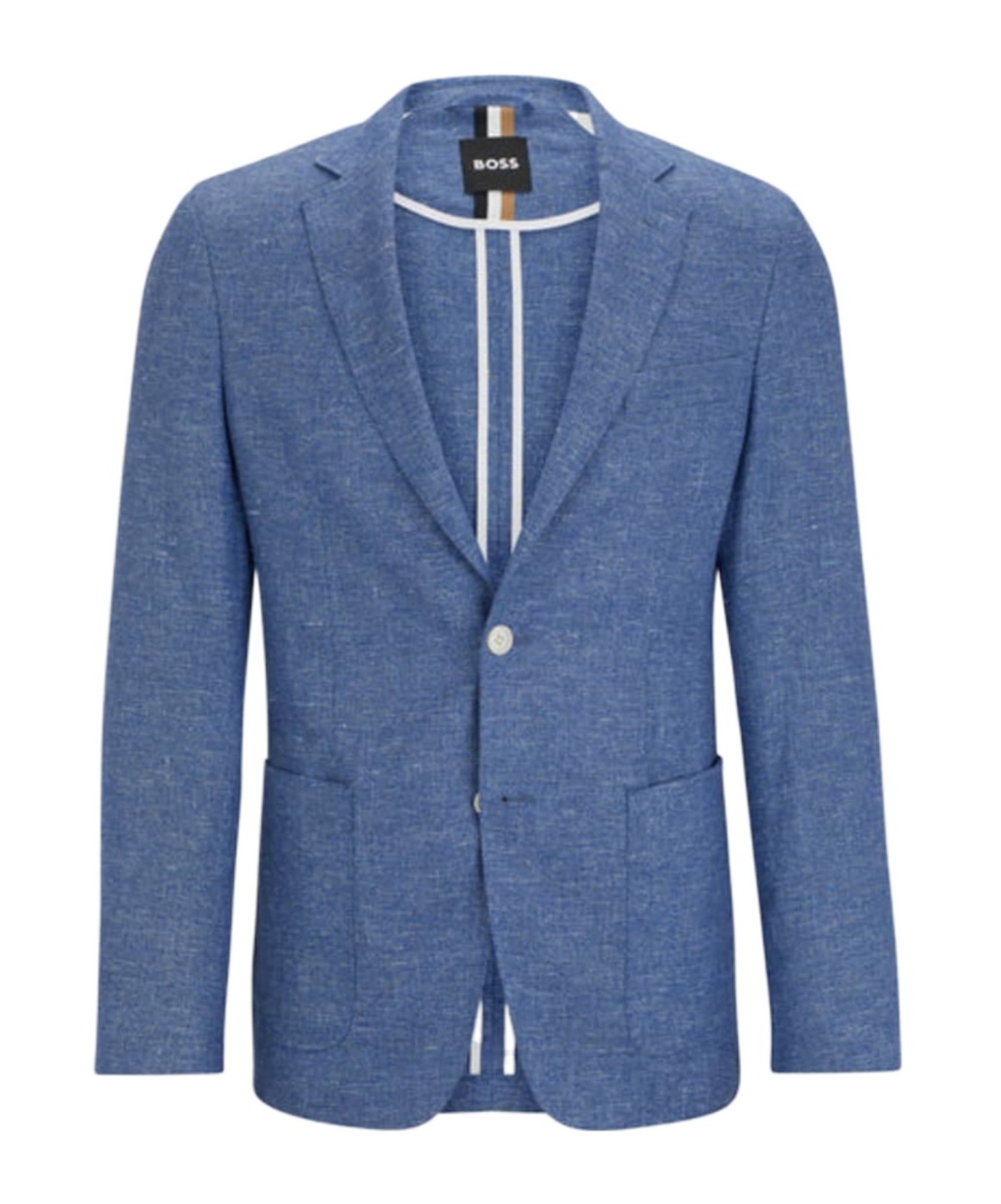 Hugo Boss Single-breasted Blazer In Blue