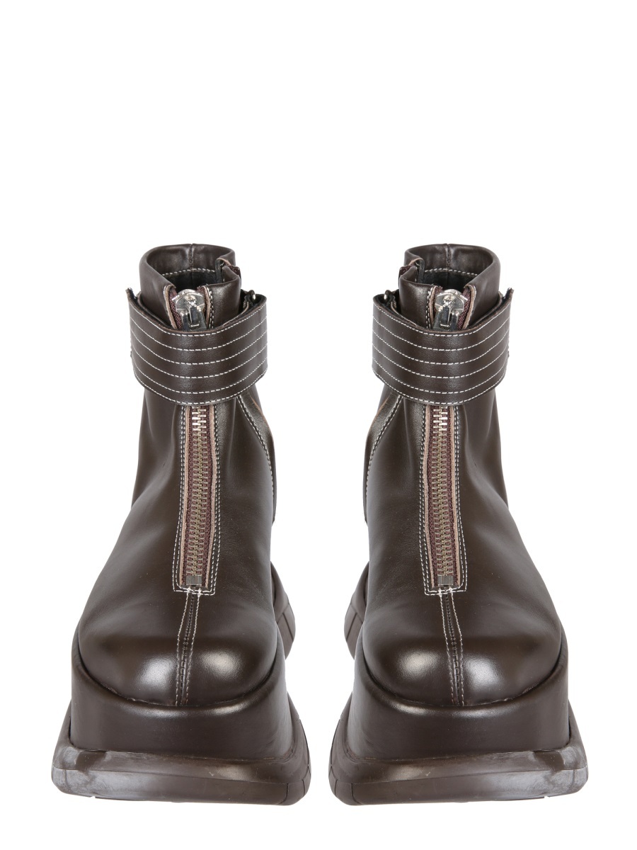 Sunnei Platform Ankle Boots In Black