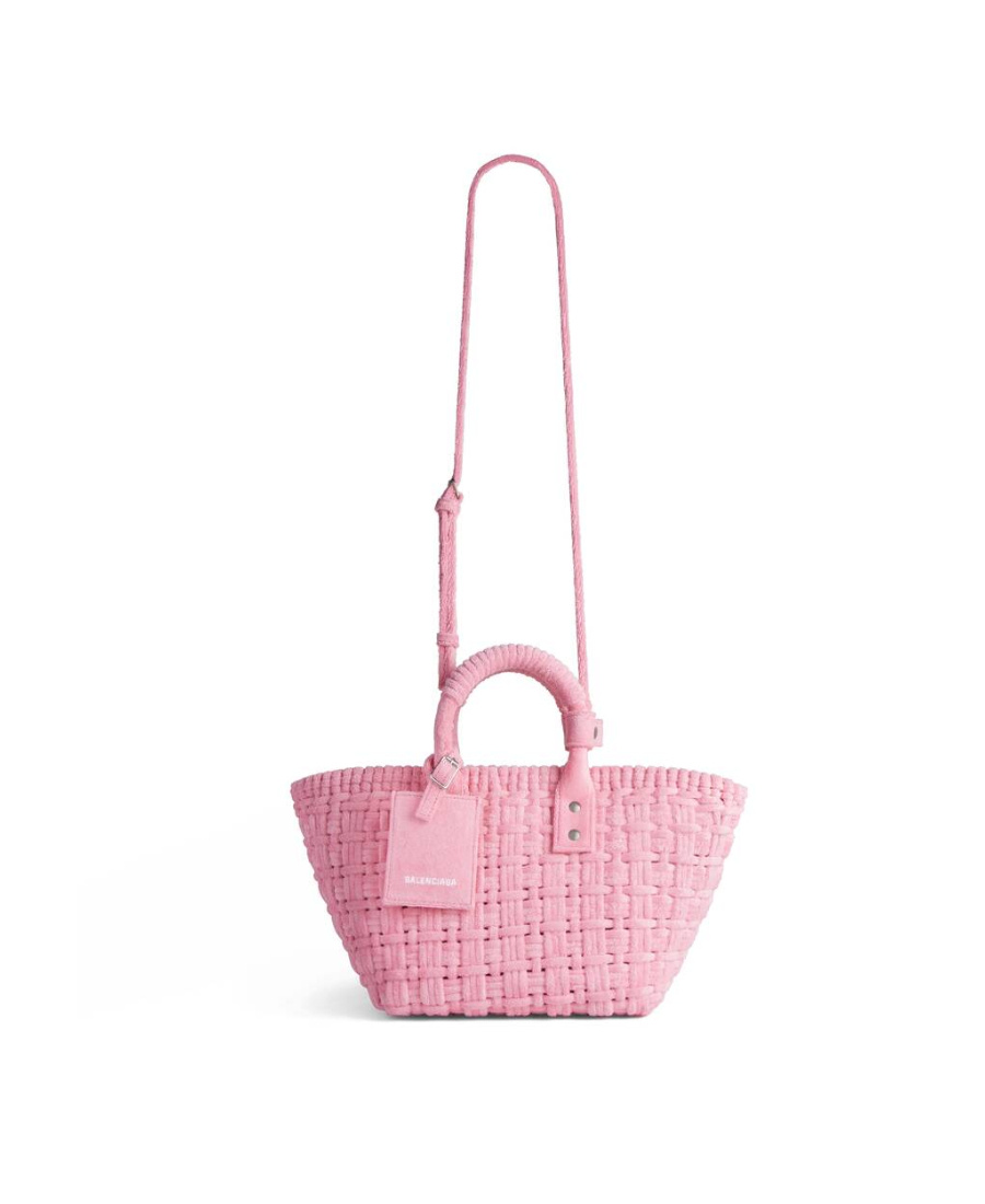 Balenciaga Xs Bistro Basket Tote Bag In Pink