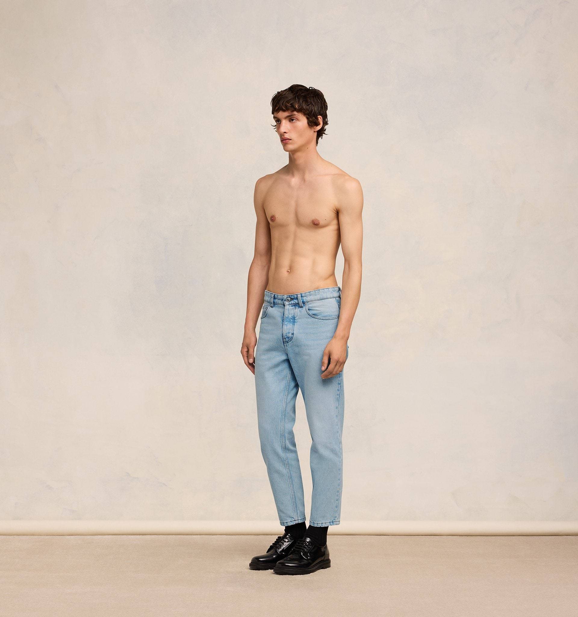Ami Alexandre Mattiussi Mid-rise Straight-leg Jeans In Gray