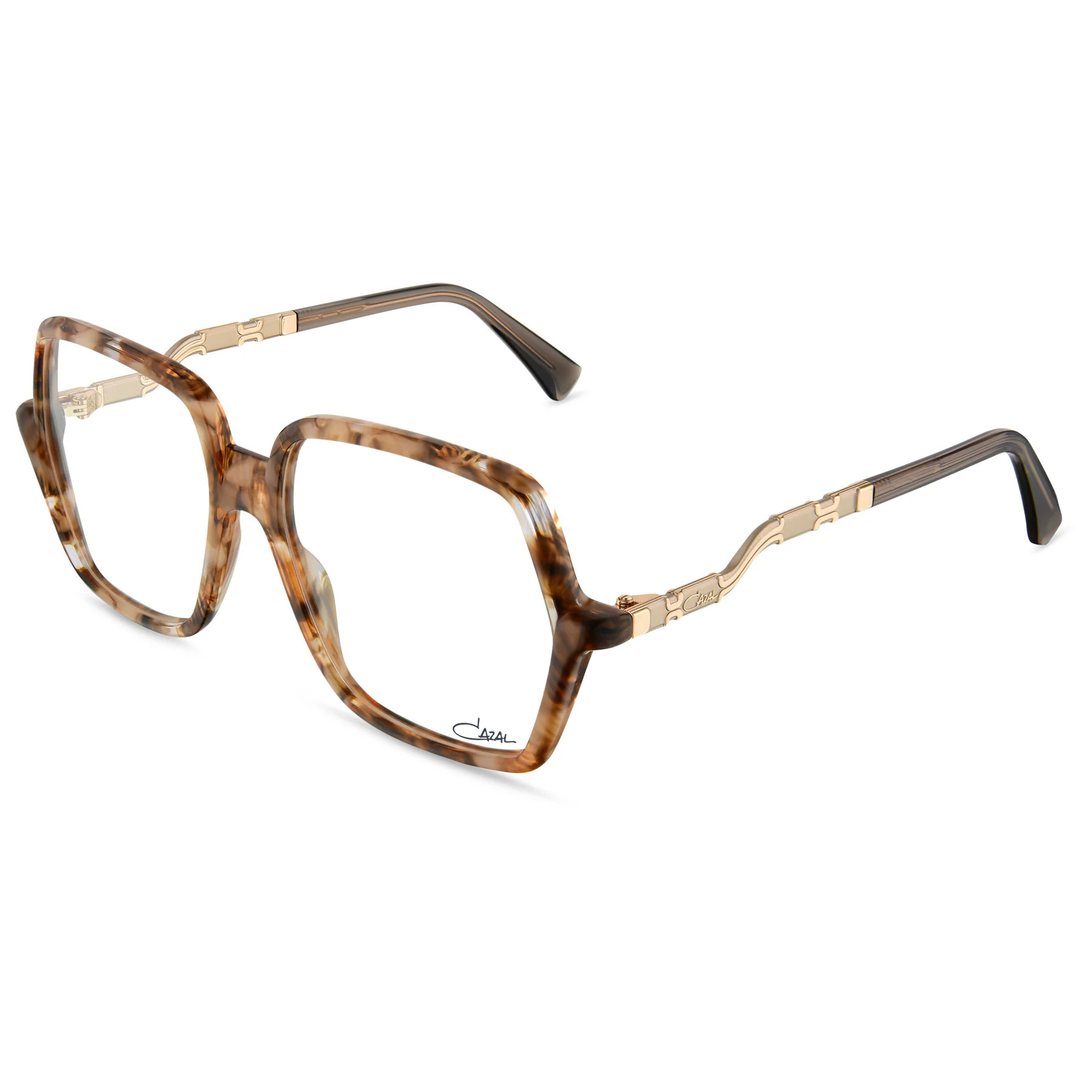 Cazal Full Frame Plain Mirror In Gold