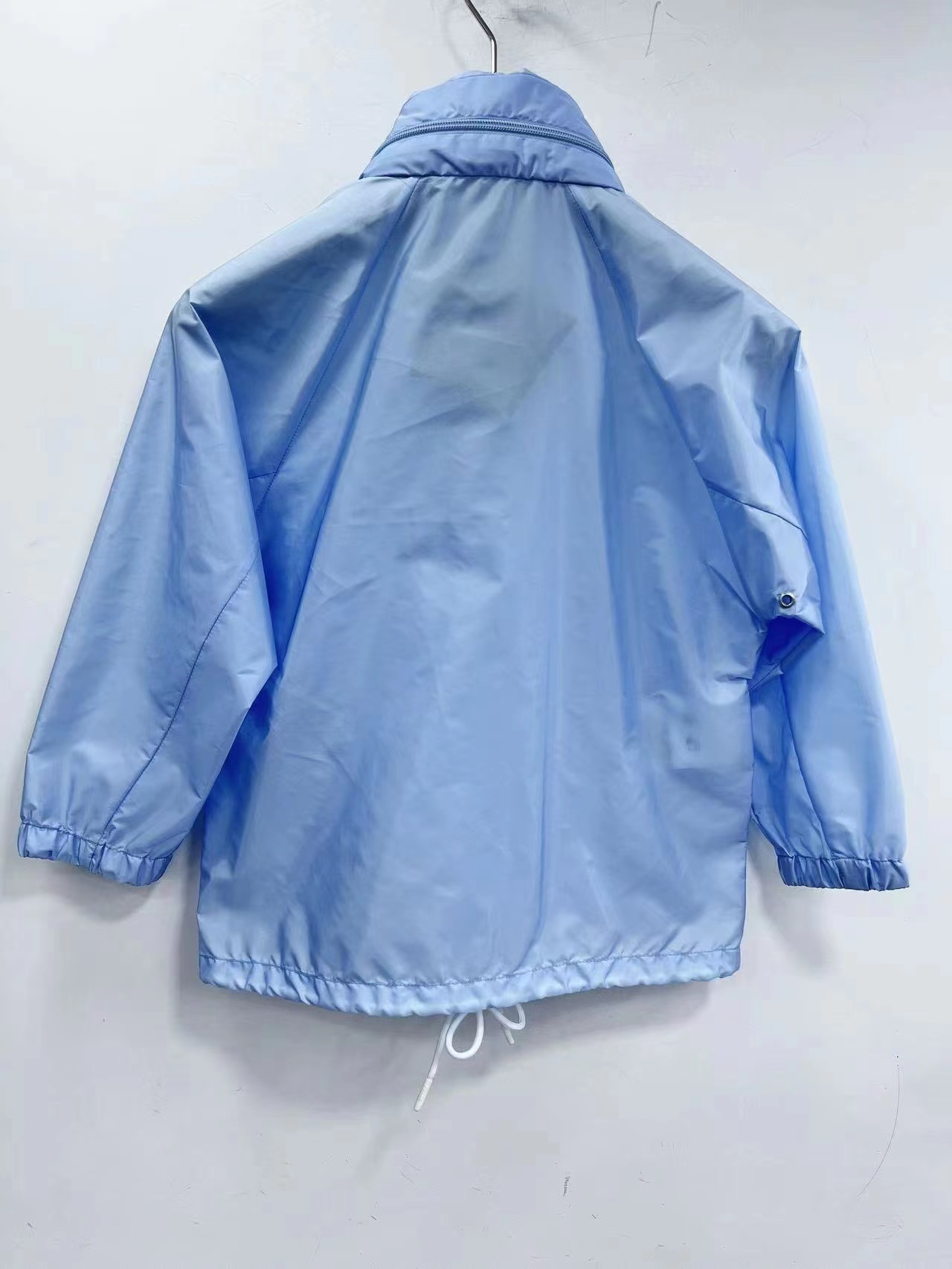 Prada Logo Zipper Casual Jacket In Blue