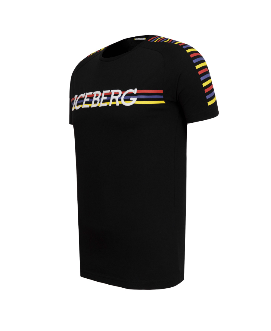 Shop Iceberg Round-necked Logo T-shirt In Black