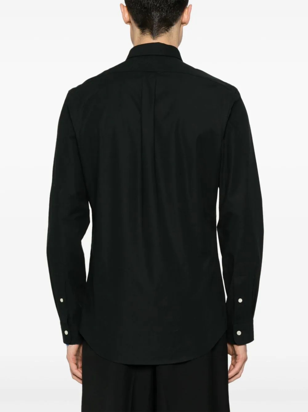 Polo Ralph Lauren Black Shirt With Pony Embroidery In Black