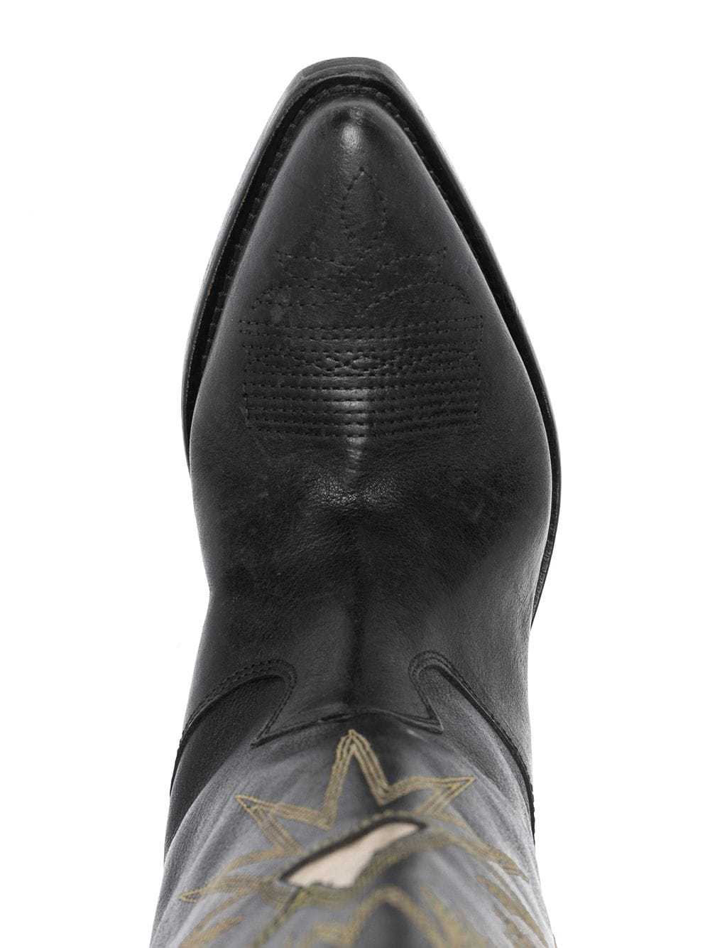 Golden Goose Low Wish Star Cowboy-style Boots In Black