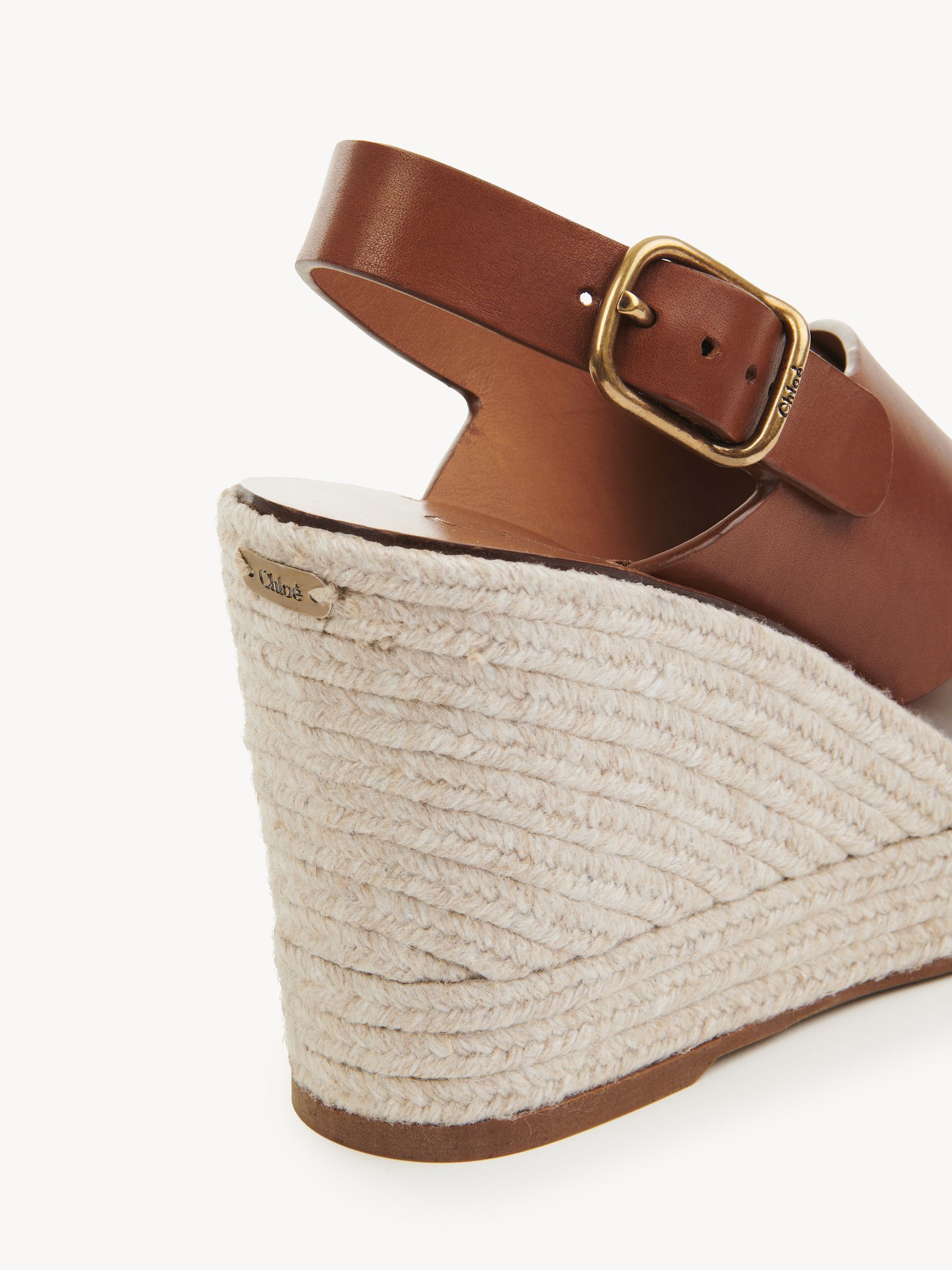 Shop Chloé Wedge Sandals In Nude