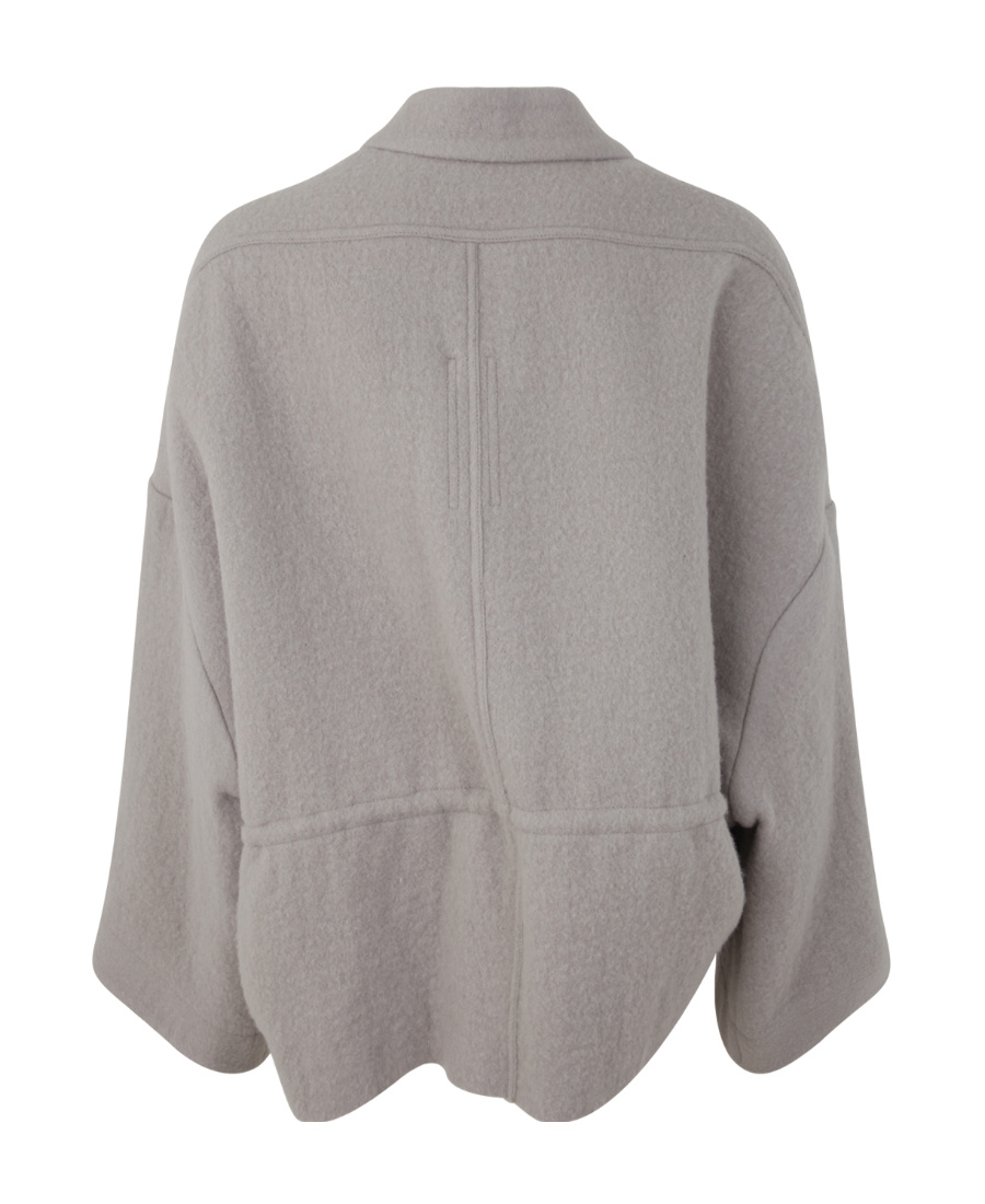 Rick Owens Sail Wide-sleeve Virgin Wool Jacket In Gray