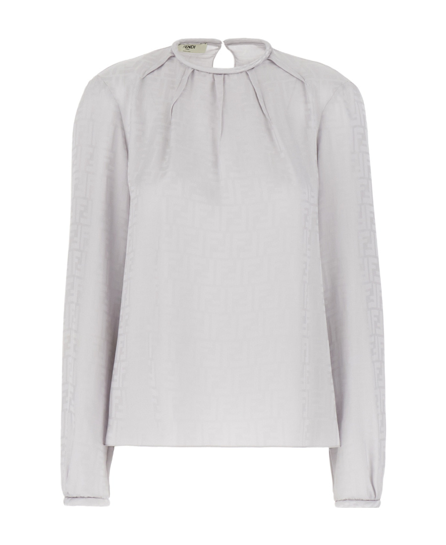 FENDI FENDI FF MOTIF LONG-SLEEVED BLOUSE 