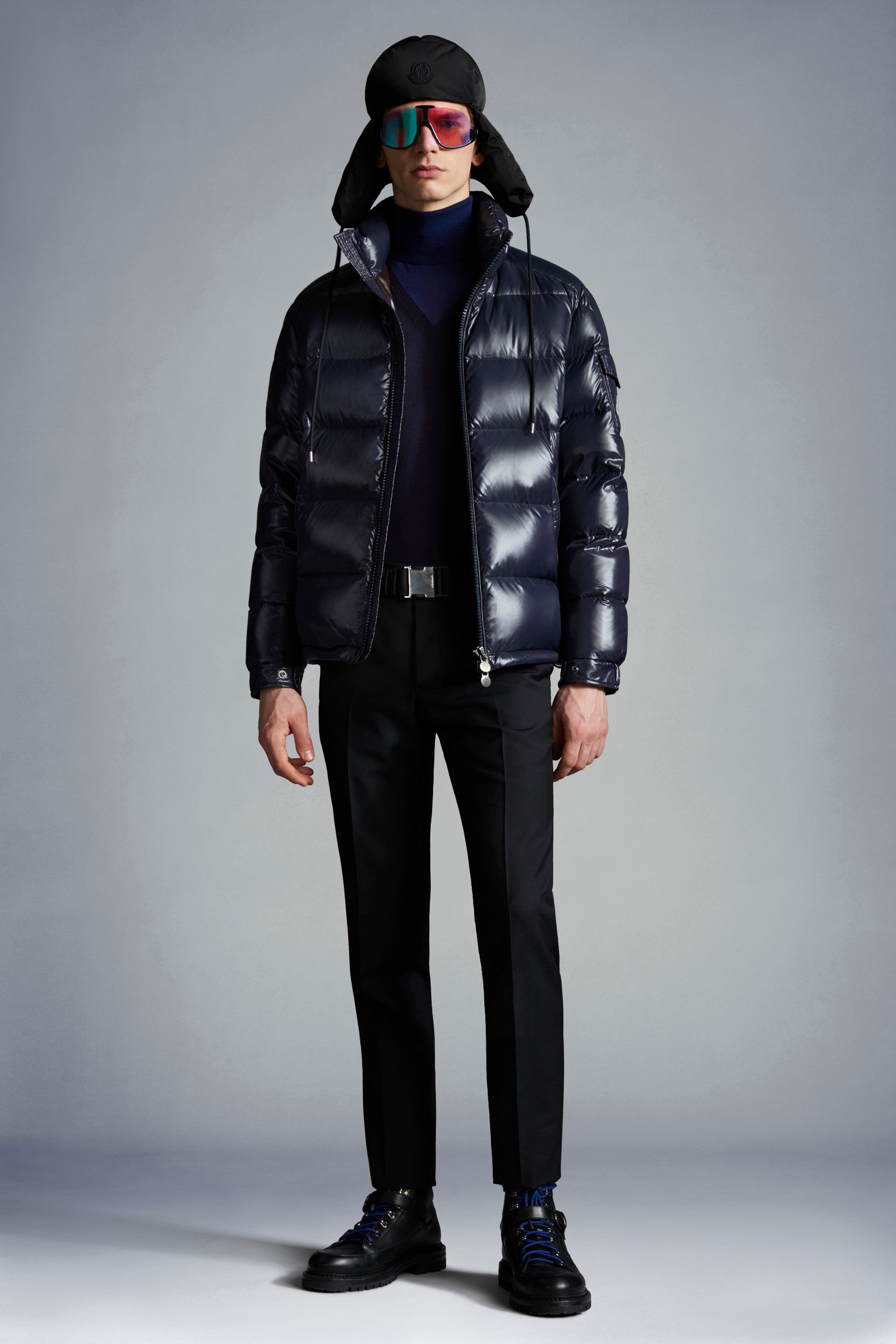 Shop Moncler Maya Short Style Down Jacket In Blue