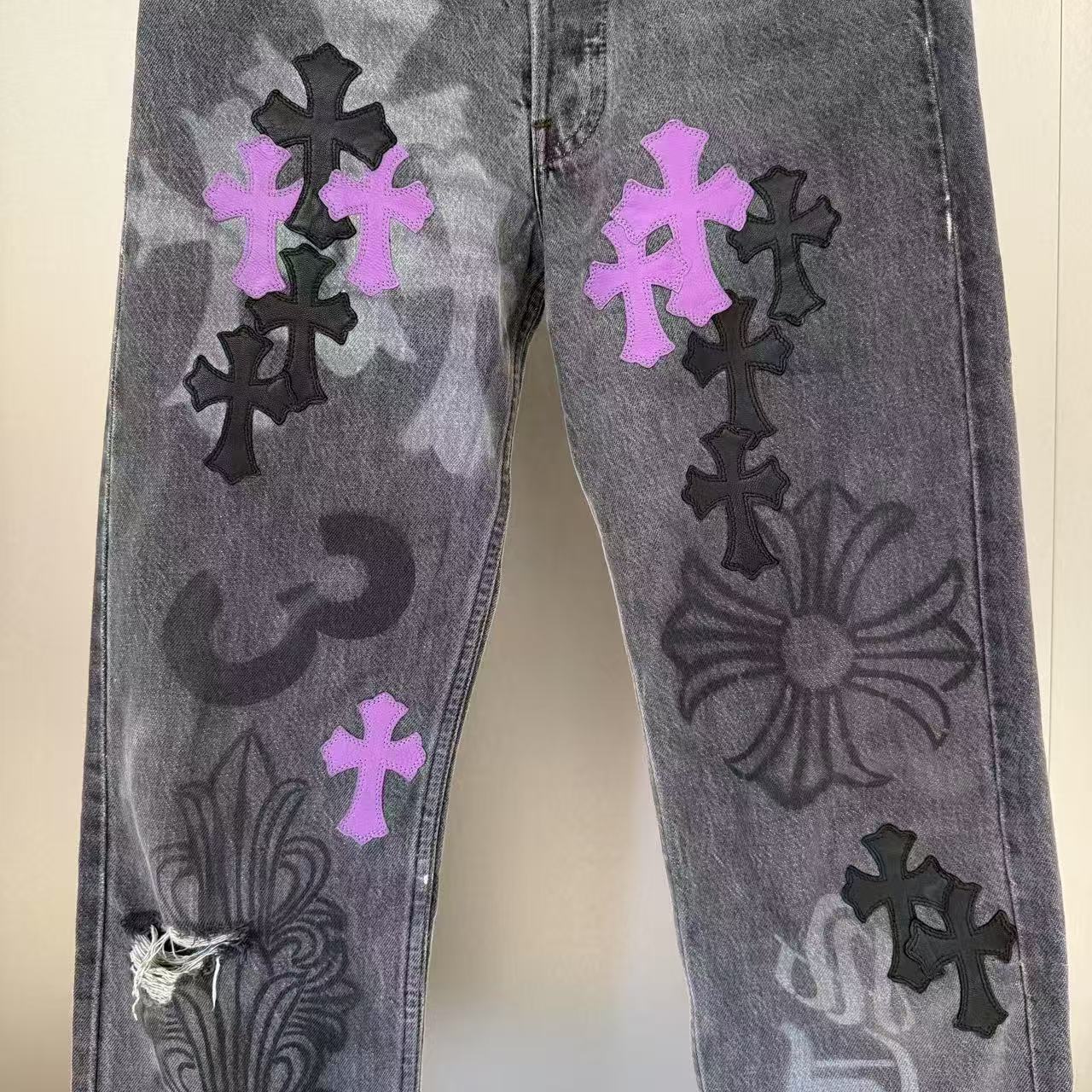 Chrome Hearts Belt Loop Jeans In Black