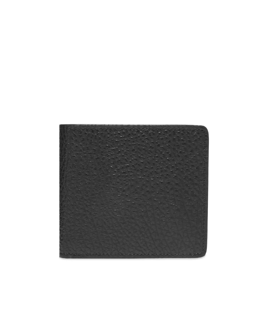 Maison Margiela Black Four Stitches Bi-fold Wallet In Black