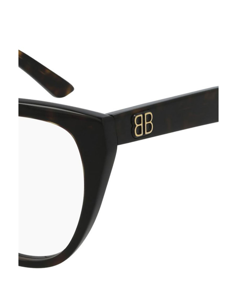 Balenciaga Tortoiseshell-effect Cat Eye Glasses In Black