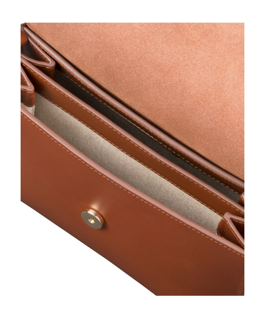 Apc Sarah Leather Shoulder Bag In Brown
