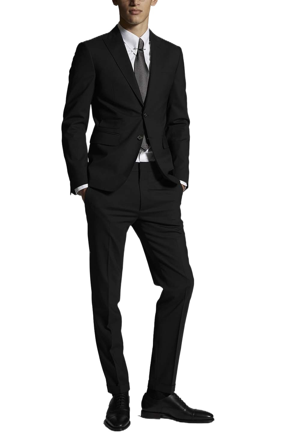 Dsquared2 Single-breasted Two-piece Suit In Black