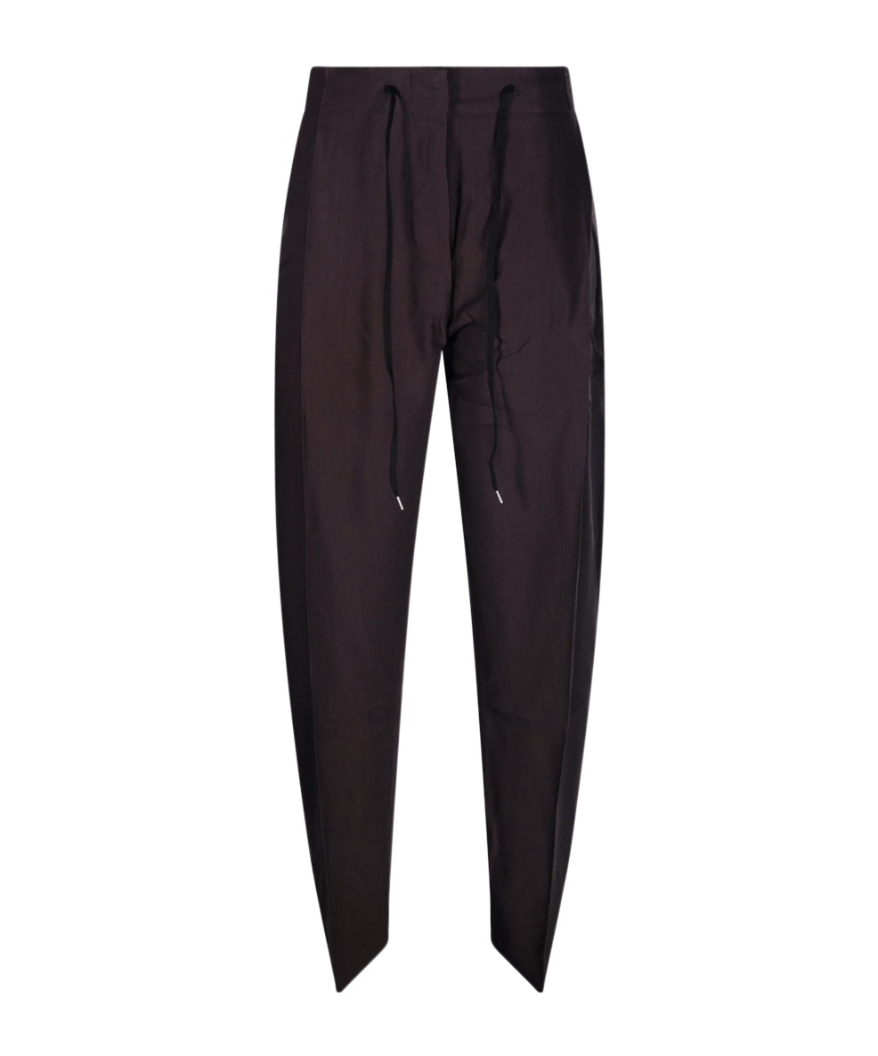 Studio Nicholson Drawstring Casual Pants In Black