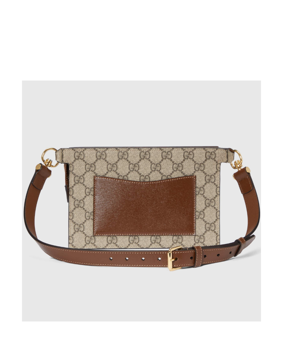 Gucci Gg Supreme Canvas Belt Bag In Nude