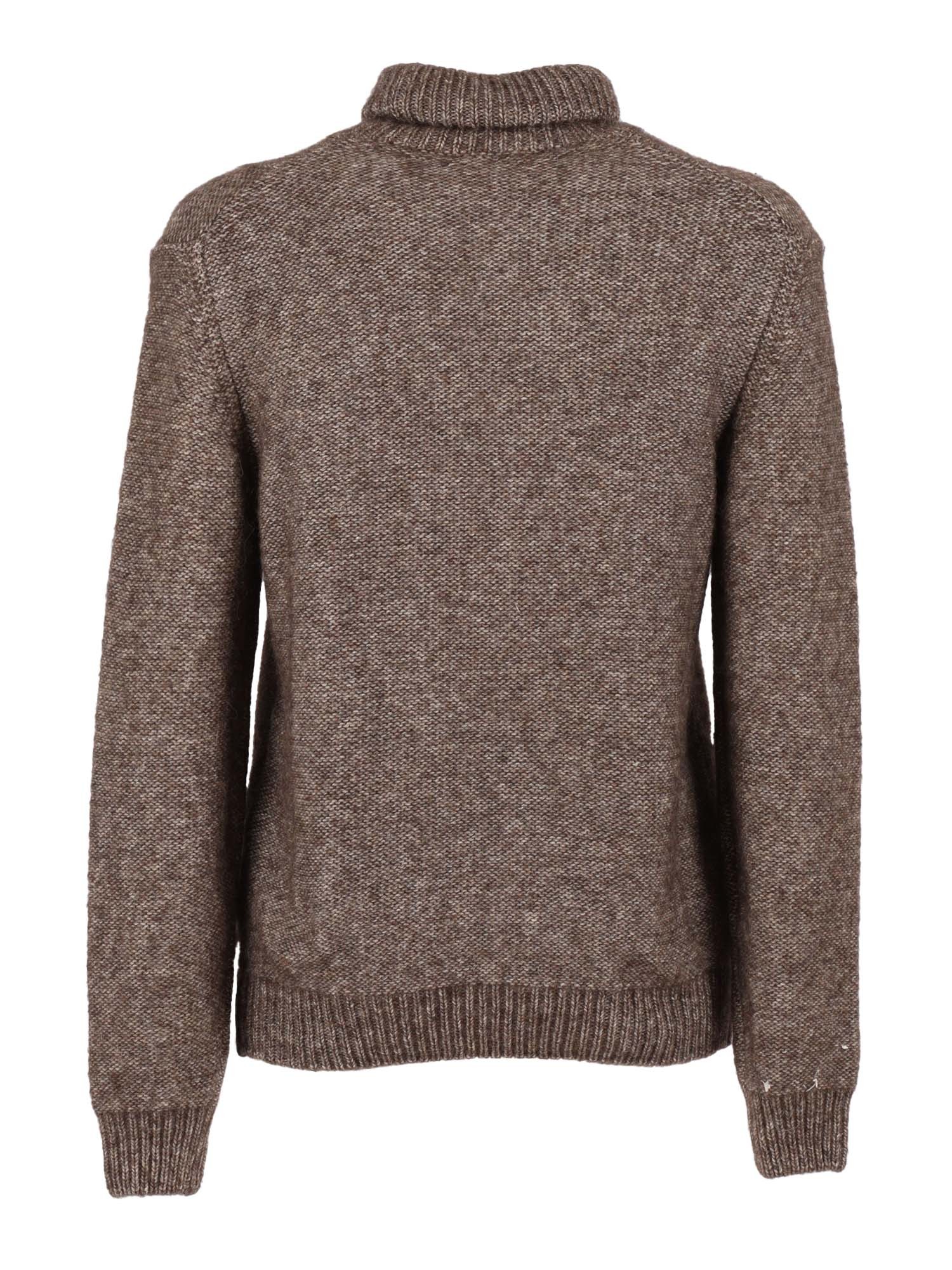 K-way Lapel Sweater In Brown