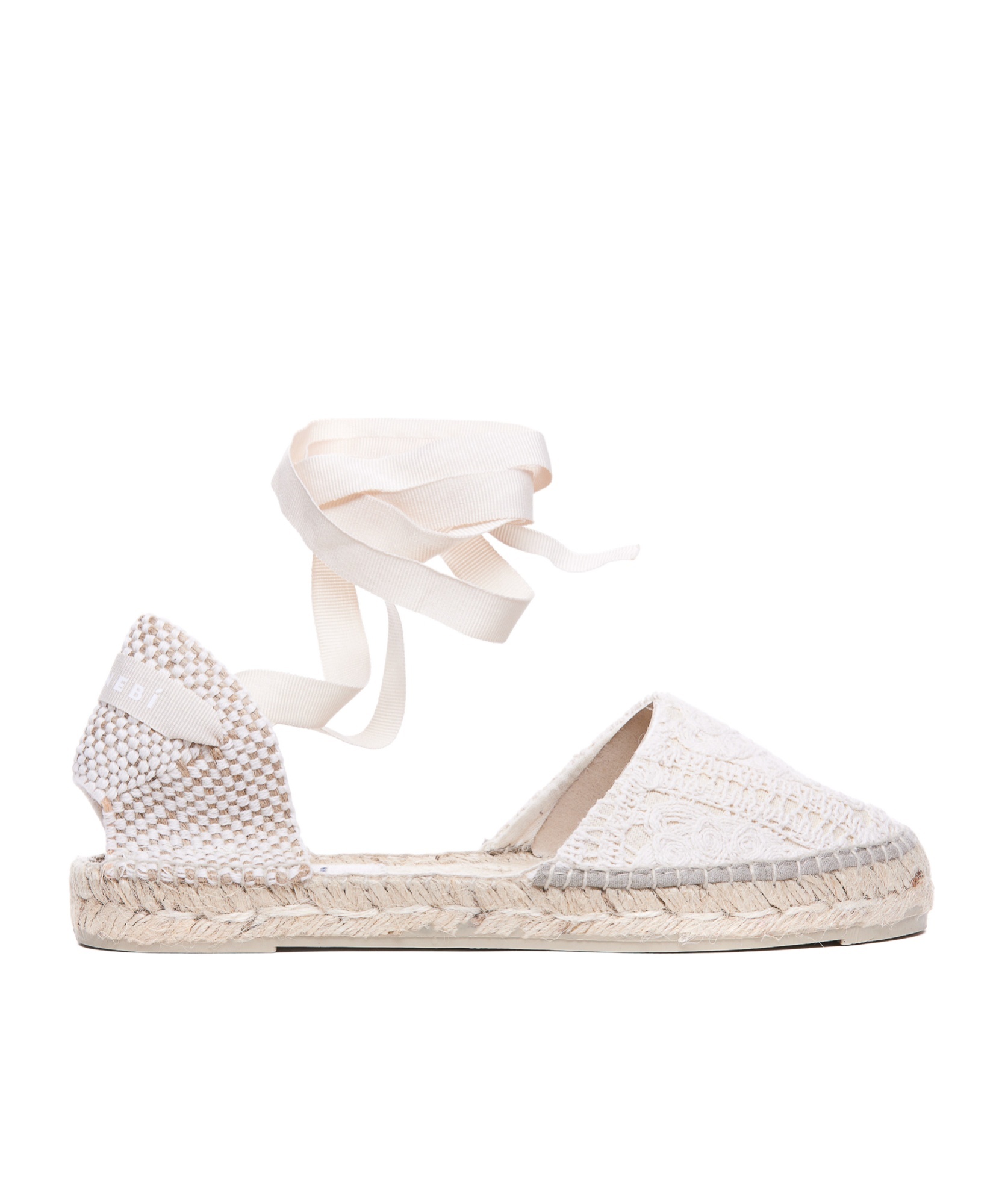 Manebi Flat Valenciana Espadrilles In White