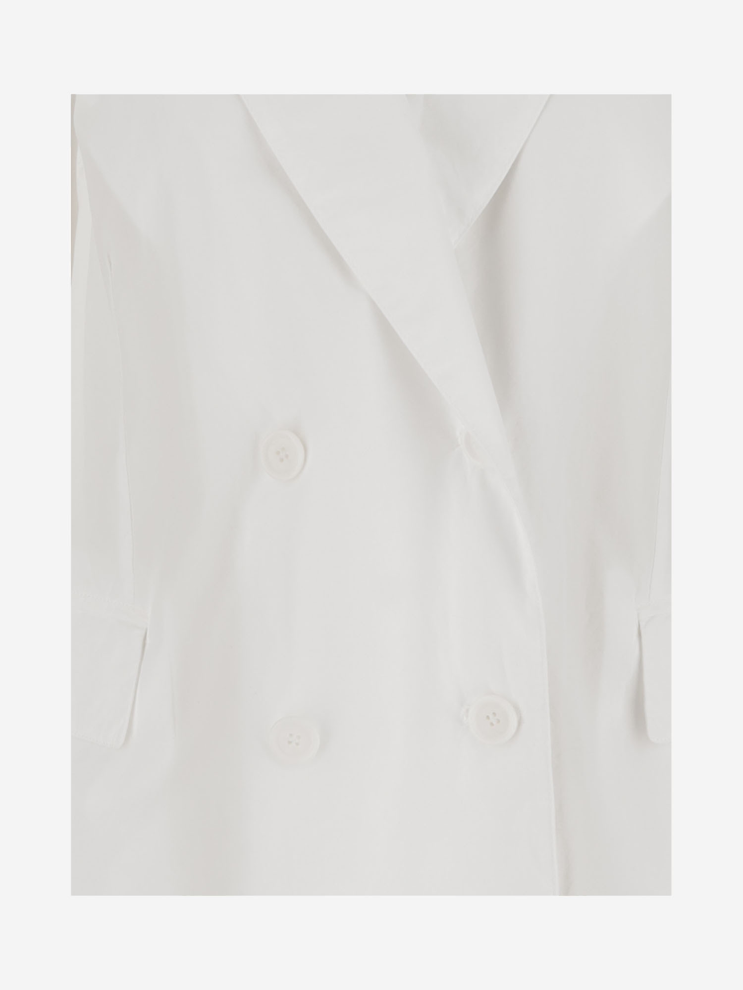 Aspesi Double-breasted Cotton Jacket In White