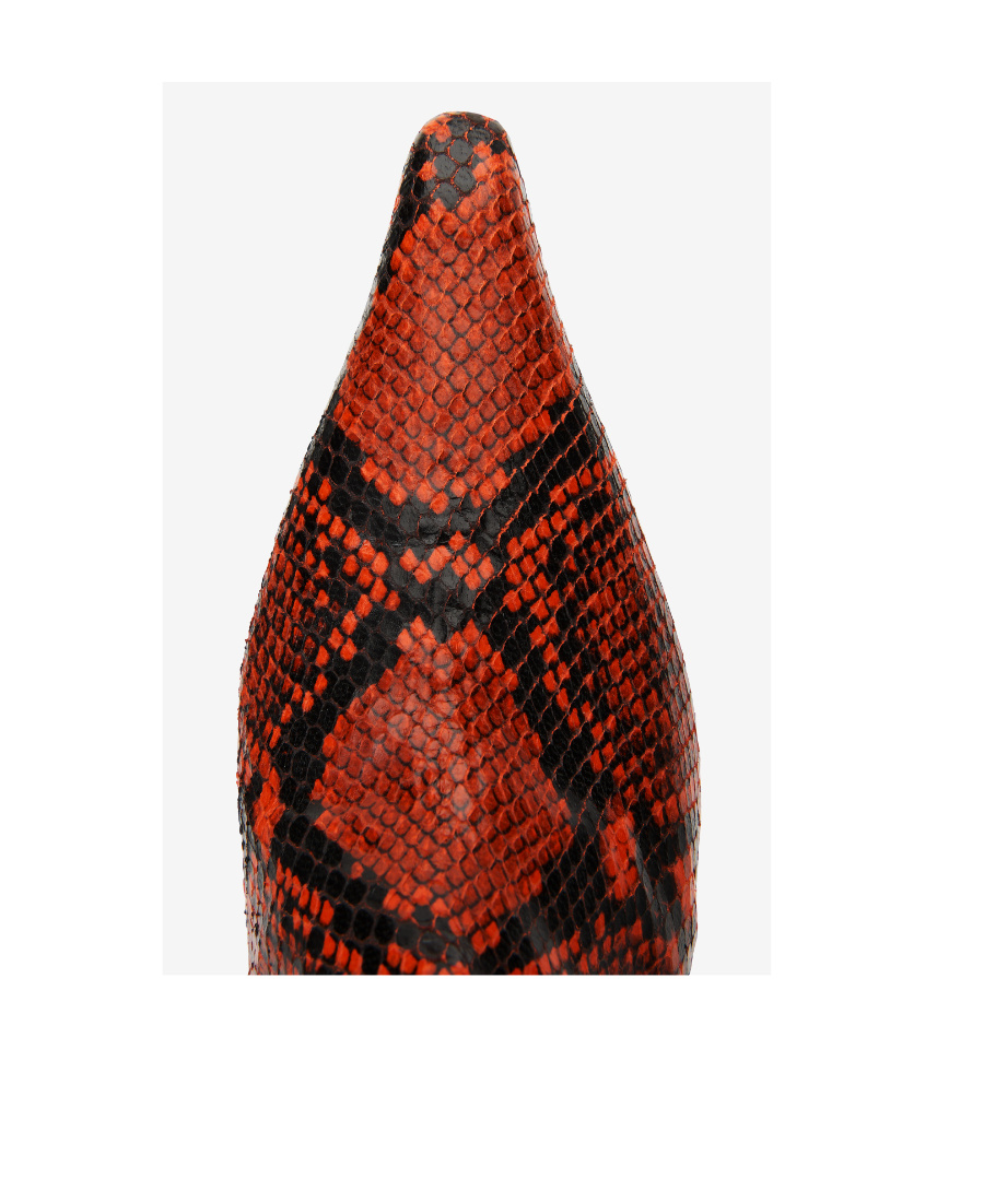 Alexander Wang Viola Snake-print Leather Boots In Red