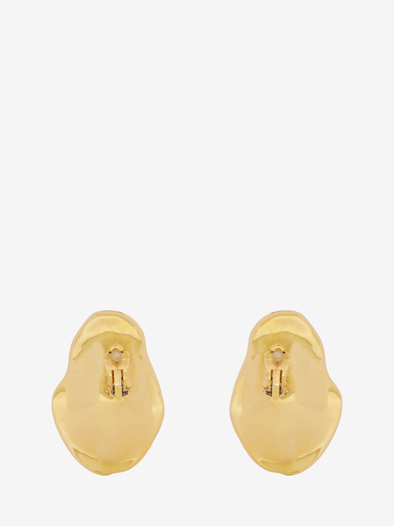 Alexander Mcqueen Sculptural Clasp Earrings In Yellow