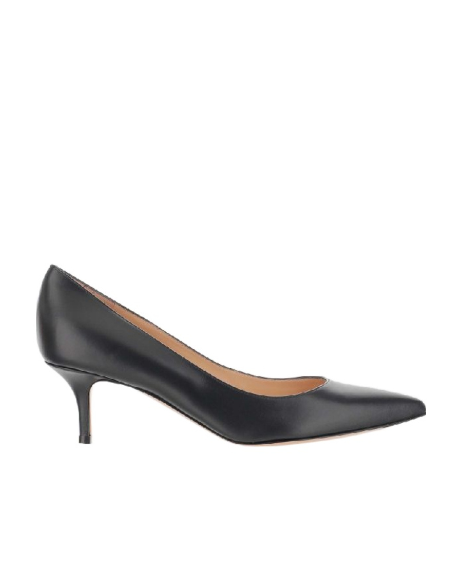 Shop Gianvito Rossi 55mm Pointed-toe Pumps In Black