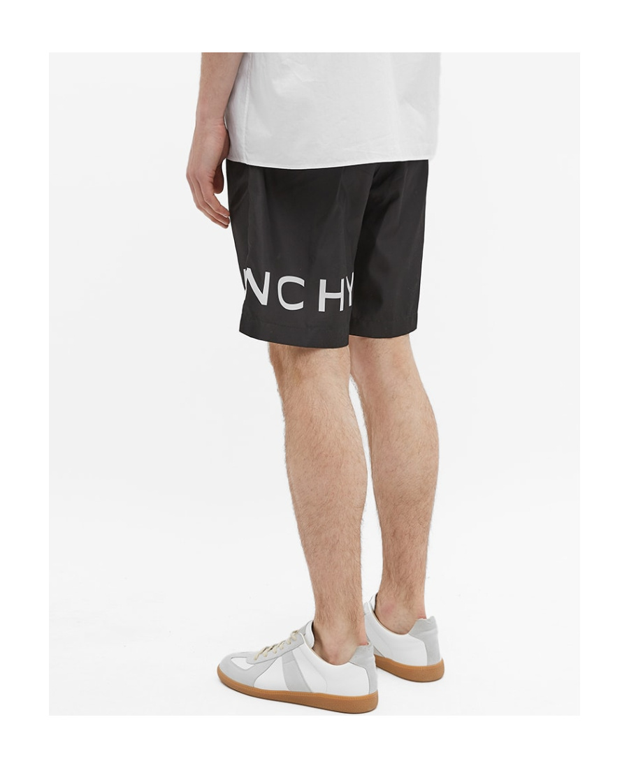 Givenchy Logo-embroidered Swim Shorts In Black