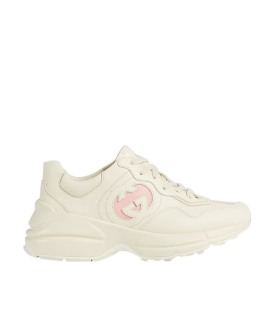 Gucci Interlocking Rhyton Sneakers In White