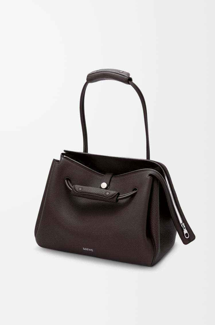 Loewe Large Madrid Bag In Supple Grained Calfskin In Black
