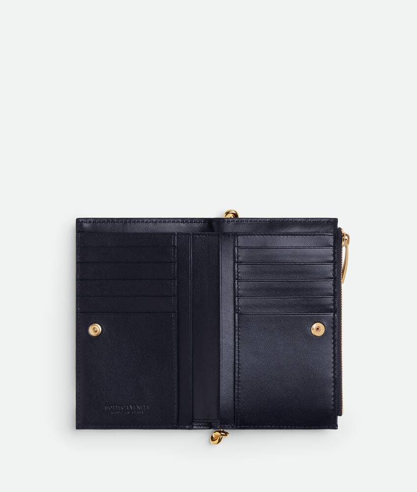 Bottega Veneta Solstice Medium Bi-fold Wallet In Black