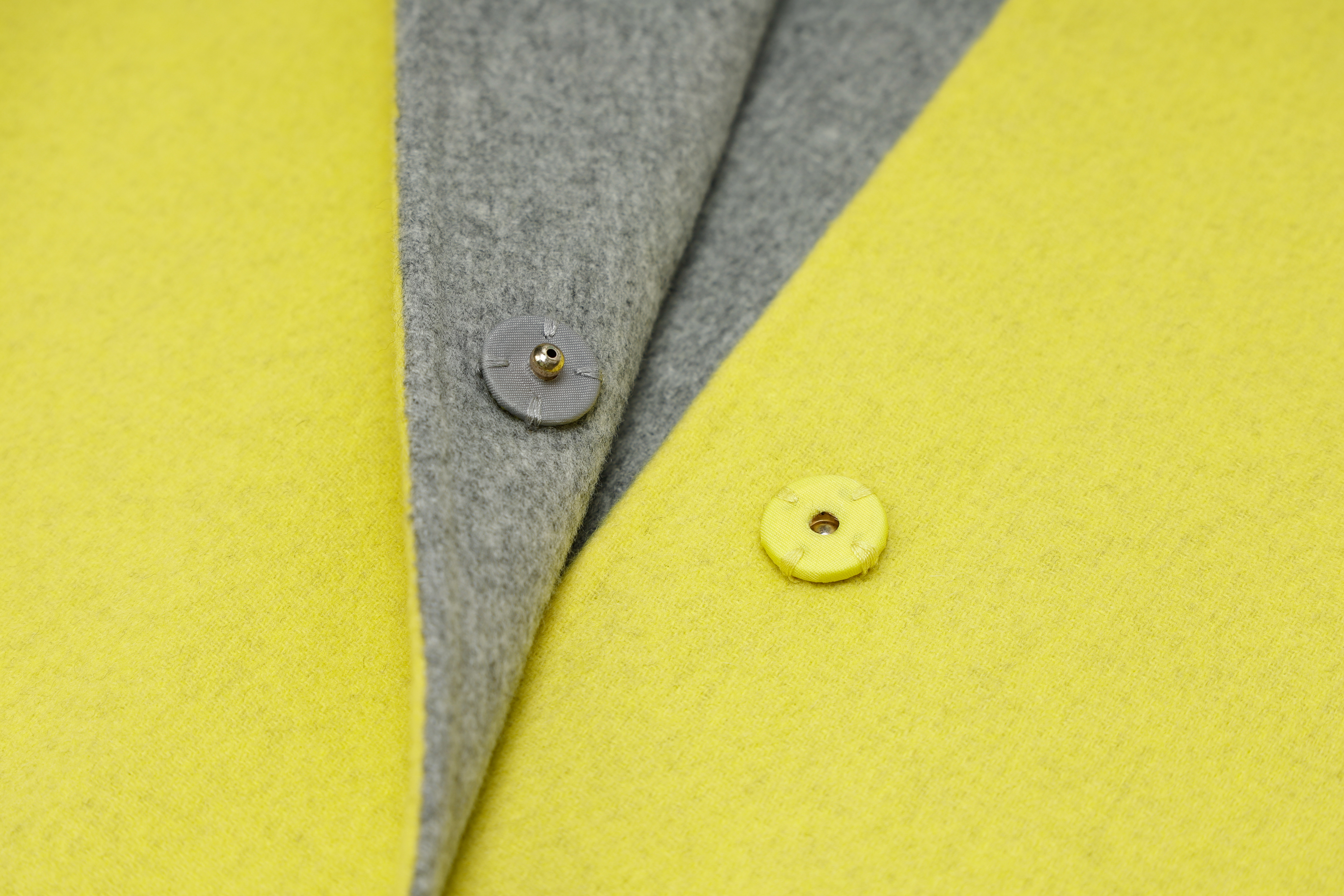 Max Mara Logo Round-neck Coat In Yellow