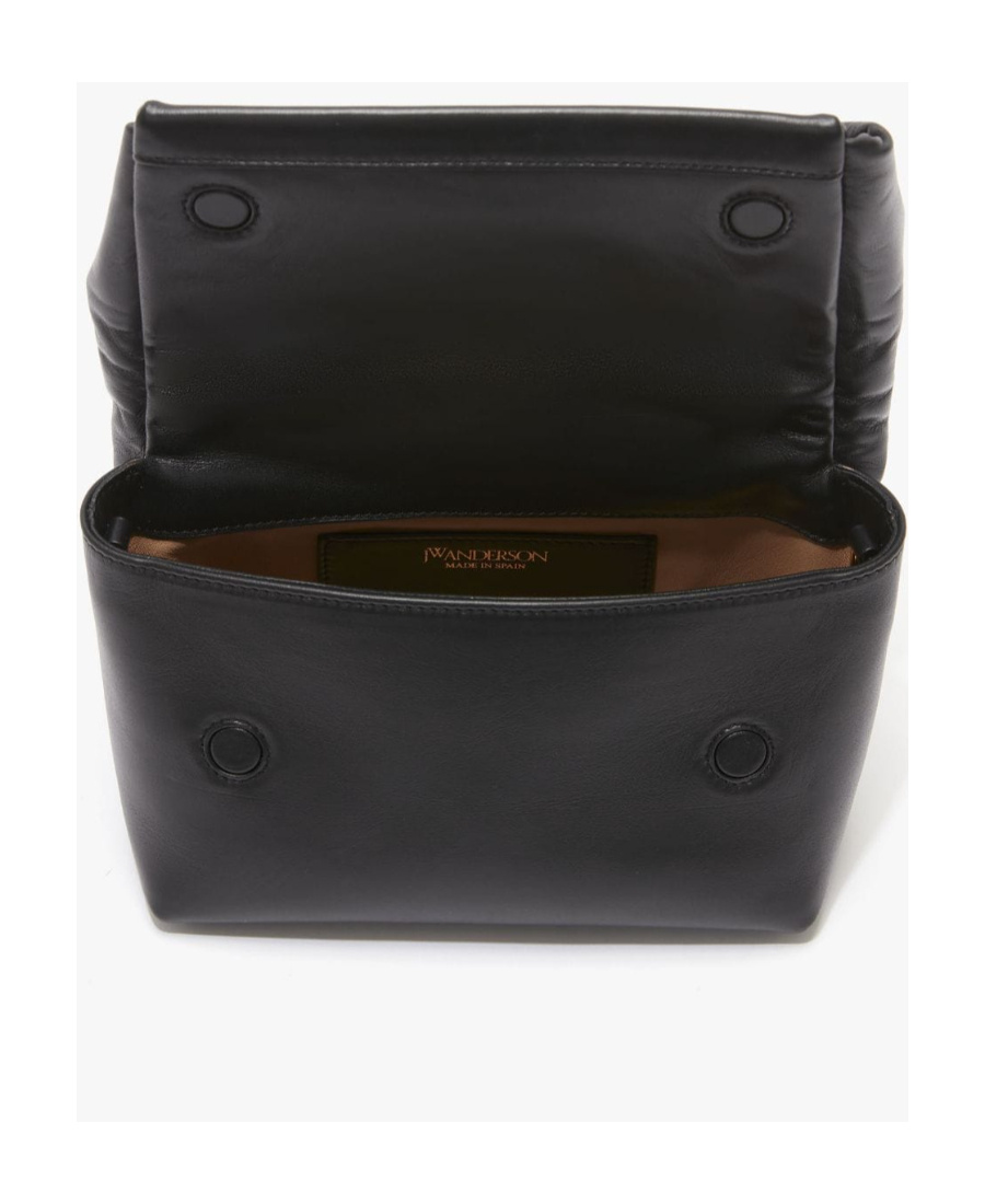 Jw Anderson Medium Twister Leather Tote Bag In Black