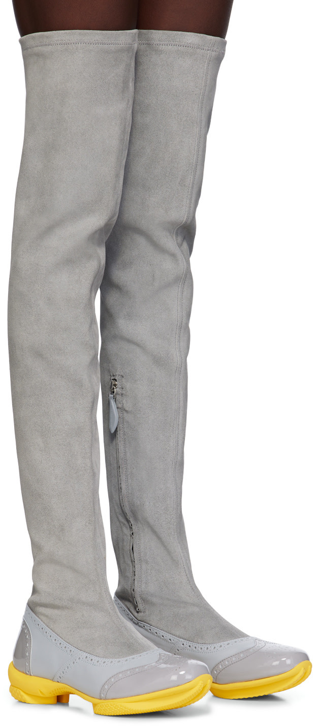 Kiko Kostadinov Sonia High Boots Fog In Gray